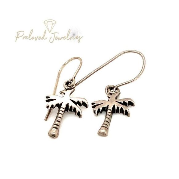 Silver Palm Earrings   - Picture 1 of 7